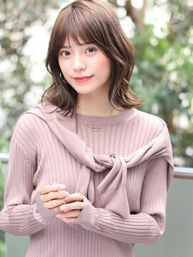 グランド(GRAND) 大人かわいい/ひし形/ココアブラウン/フリンジウェーブ