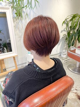 コンビネーション(combination) ショート 絶壁カバー 透明感カラー 骨格補正カット 大人ショート