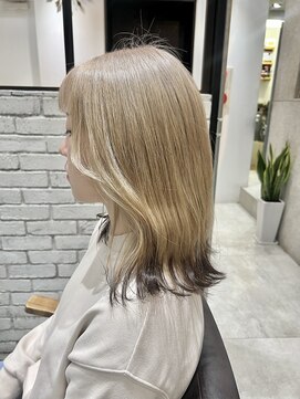 フェリア 渋谷(Feria) 【Feria】 ハイトーンベージュ × 裾カラー 福田沙也加