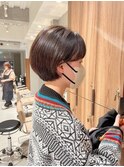 【森千晶】似合わせナチュラルショートマッシュ/ココアブラウン