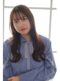切りっぱなしエアリー美髪セミロング