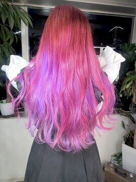 レボル(REVOL) インナーカラーパープルピンクカラー☆推し活推しカラー