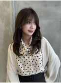 エアリーロング×ピンクベージュ×美髪［髪質改善/縮毛矯正］