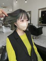 ラフヘアデザイン(Raf hair design)&nbsp;ボブ×インナーグリーン