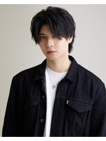 ツイストスパイラルパーマメンズパーマアッシュブラックウルフ