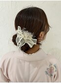 着物　ロングヘア　まとめ髪　カチモリ　タイトヘア　大阪