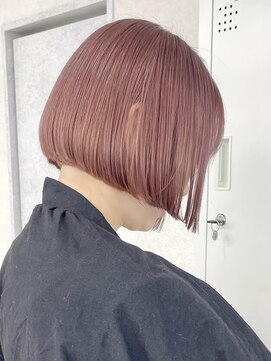 ムク 横浜店(muku) ダブルカラーミルクティーベージュカラーケアブリーチ韓国ボブ