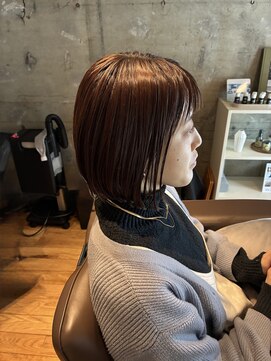 フリーサロントイロヌック(free salon toiro nuk) バング短めウェットスタイル