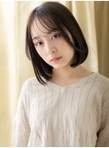シースルーバング艶感ストレートワンカールボブY上尾20代30代