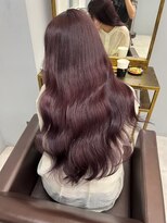 オズ 郡山桑野店(OZ)&nbsp;ミニウルフチェリーブラウンホワイトグレージュフェザーパーマ