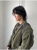 ミディアムパーマ　メンズカット