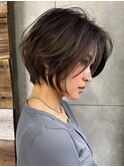 外国人風前下がりレイヤーショート n8.3.26