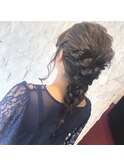 編みおろしヘアアレンジ