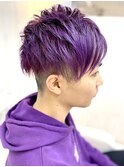 パープルショートレイヤーのワイルドツーブロック