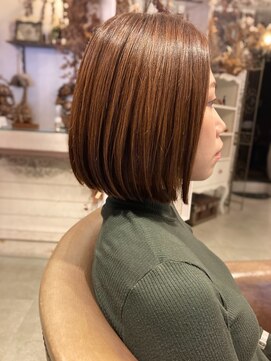 シェリ ヘアーアンドメイク(Cherie hair＆make) 酸性ストレートでツヤツヤのボブスタイルに♪