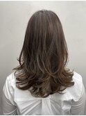 オトナ可愛いお手入れ簡単こなれミディアムレイヤー30代40代