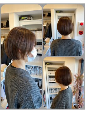 ヴィアスヘアー(vias hair) まとまるツヤ髪ショート×シアーベージュ