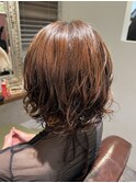 #グレージュカラー#シルキーベージュ#斜めバング