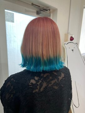 ナンバー ユアイロ 川崎(N° uairo) 【末安】くすみピンク×アクアブルー