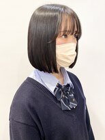 モリオフロムロンドン 松戸店(Morio from London)&nbsp;【松戸　石山】ぷつっと顎ラインミニボブ黒髪ボブ前髪あり