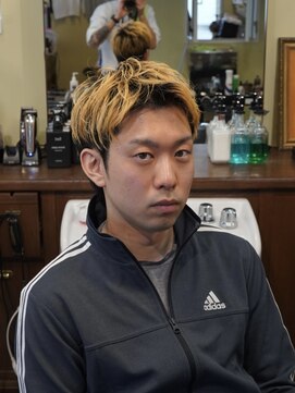 アパッシュ 東光店(Apache) ブリーチカラー×アップバング