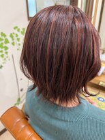 レイファ(REIFA)&nbsp;流行りのデザインカラーリング(ブリーチ一回)外はね、くびれヘア