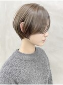  大人ショートボブ丸みショートカットマッシュショート前髪あり