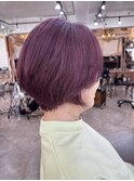 【Lostcity】パープルピンク_グレイカラー_丸みショート