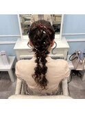 結婚式やパーティのヘアメ