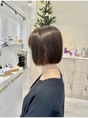 ミディアムヘア暗めカラーグランマッシュデザインカラー《用賀》