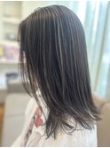 細かめハイライトで立体感カラー
