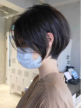 エリマ 横浜西口(elima) 横浜西口ショートボブ顔周りレイヤー白髪染めアッシュグレージュ