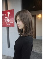 美容室 蓮(REN)&nbsp;「9レベルアッシュブラウン×大人ミディアムレイヤー」