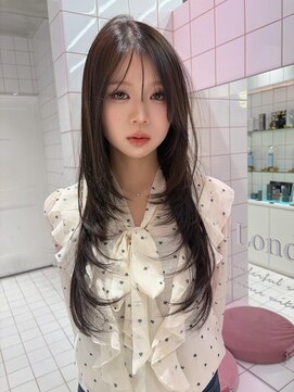 ロンドルーチェ 心斎橋(Lond luce) ダークパープル×ナチュラルショート［髪質改善/縮毛矯正］