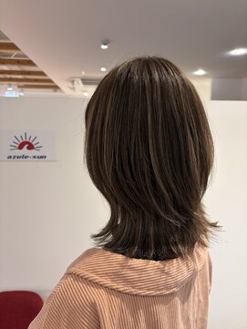 アズールサン 草加西口店(azule-sun) ハイライトカラー,アッシュベージュ,ウルフレイヤー【草加】
