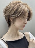 ショートレイヤーカット/ひし形ショート20代30代40代大人銀座