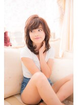 ミエルヘアーブラン(miel hair blanc)&nbsp;【miel hair blanc】大人かわいい小顔無造作ふわミディアム♪