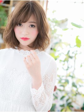 カバーヘア イヴ 戸頭店(COVER HAIR EVE) *EVE戸頭*斜めバングxくせ毛風カールのエレガンス大人ボブa