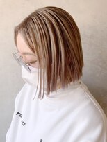 アイティー バイ アルバム 浦和店(IT by ALBUM)&nbsp;ベージュボブ_カーキグレージュマッシュショート_ba319192