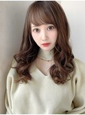 大人かわいい小顔外巻きロングヘア20代30代吉祥寺