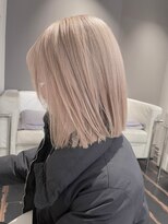 ベレーザ 渋谷(BELEZA)&nbsp;ba201ハイトーンバレイヤージュ金髪ボブロブヘア小顔Aラインボブ