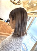 ハイライト切りっぱなしボブ