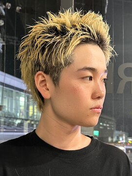 エルマーク 心斎橋(L-MARK) ダブルカラーブリーチケアブリーチミルクティーリタッチシルバー