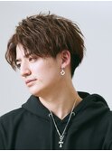 センターパート波巻きパーマスパイラルパーマツイストスパイラル