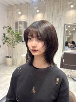 レイラバイアフロート 吉祥寺(Lila by afloat)&nbsp;内巻きワンカール/レイヤーロング/ぱっつん前髪/小顔ヘア