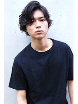 マルフェ 天王寺(marfe)&nbsp;【marfe】黒髪＿サーフカール＿メンズミディアム