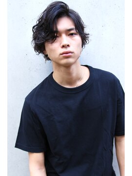 マルフェ 天王寺(marfe) 【marfe】黒髪_サーフカール_メンズミディアム