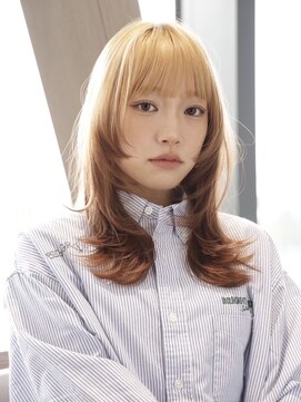 エムスラッシュ みなとみらい馬車道店(M SLASH) ロングレイヤー/姫カット/くびれレイヤー/グラデーションカラー