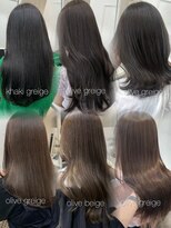 シーン(seen)&nbsp;【くびれヘア×オリーブカラー】ベージュ グレージュ 小顔