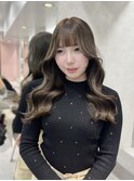 グレージュカラー/ヘーゼルグレージュ/顔周りカット